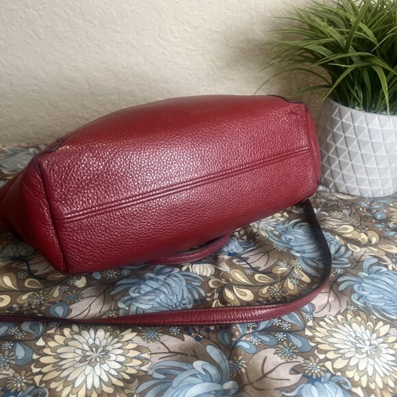 Coach (2021) Kacey Satchel Red Apple Crossbody Handbag - Picture 3 of 16